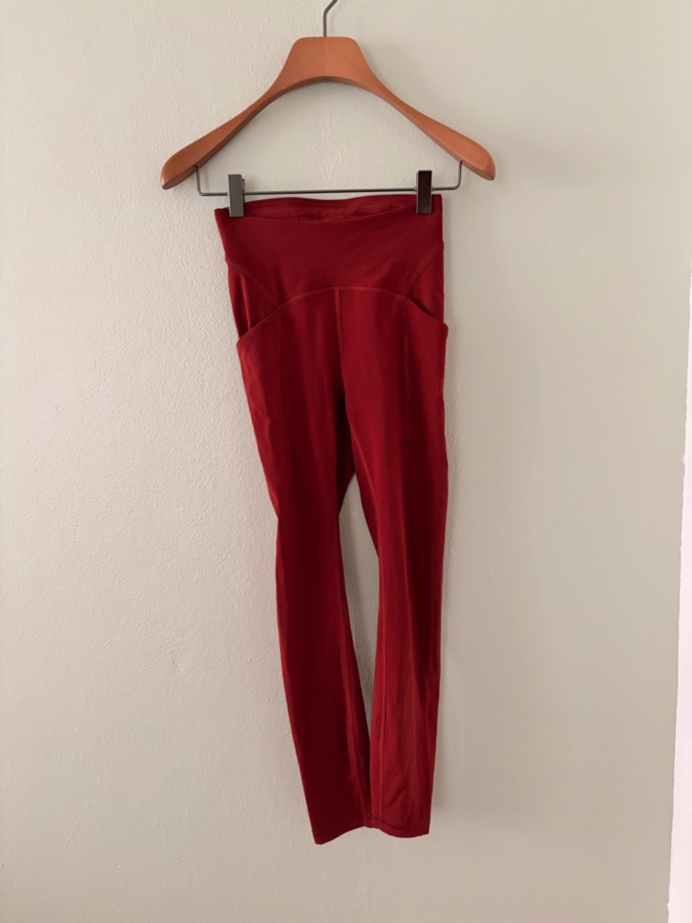 NWOT lululemon athletica Red Power Thru High-Waist Leggings - 25” inseam